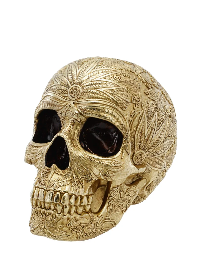 Goldener Barockschädel aus Harz 25cm