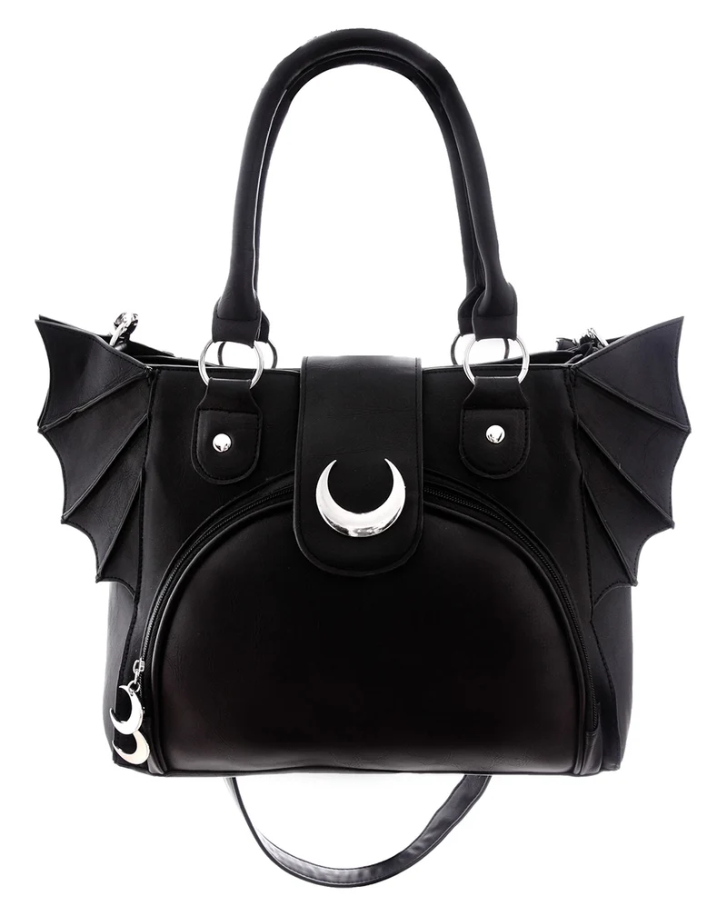 Mond Gothic Handtasche mit Fledermausflügel
