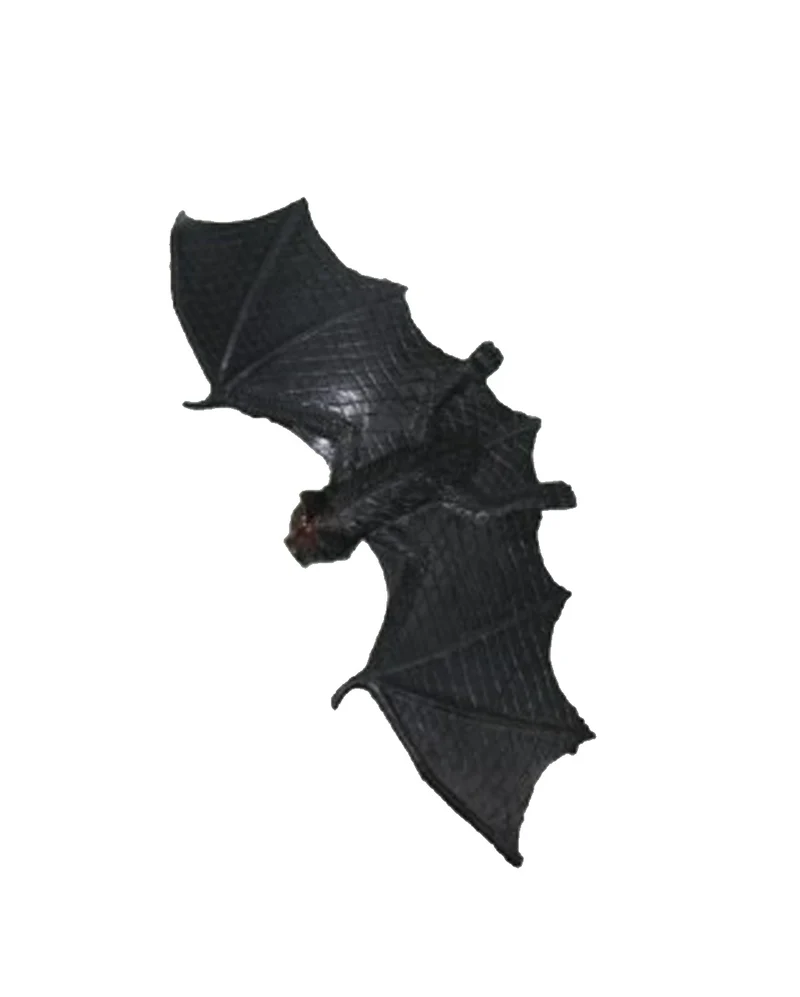 Fledermaus mit rotem Kopf 11 cm aus Kunststoff