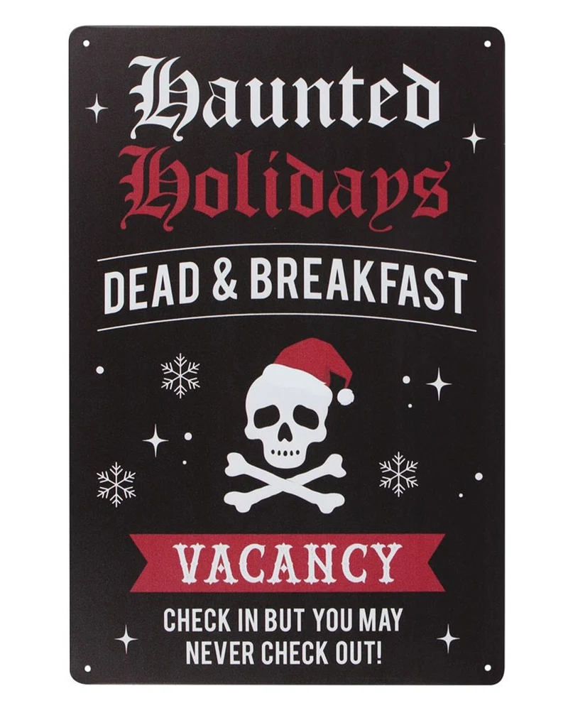 Gespenstische Weihnachten Metall Schild