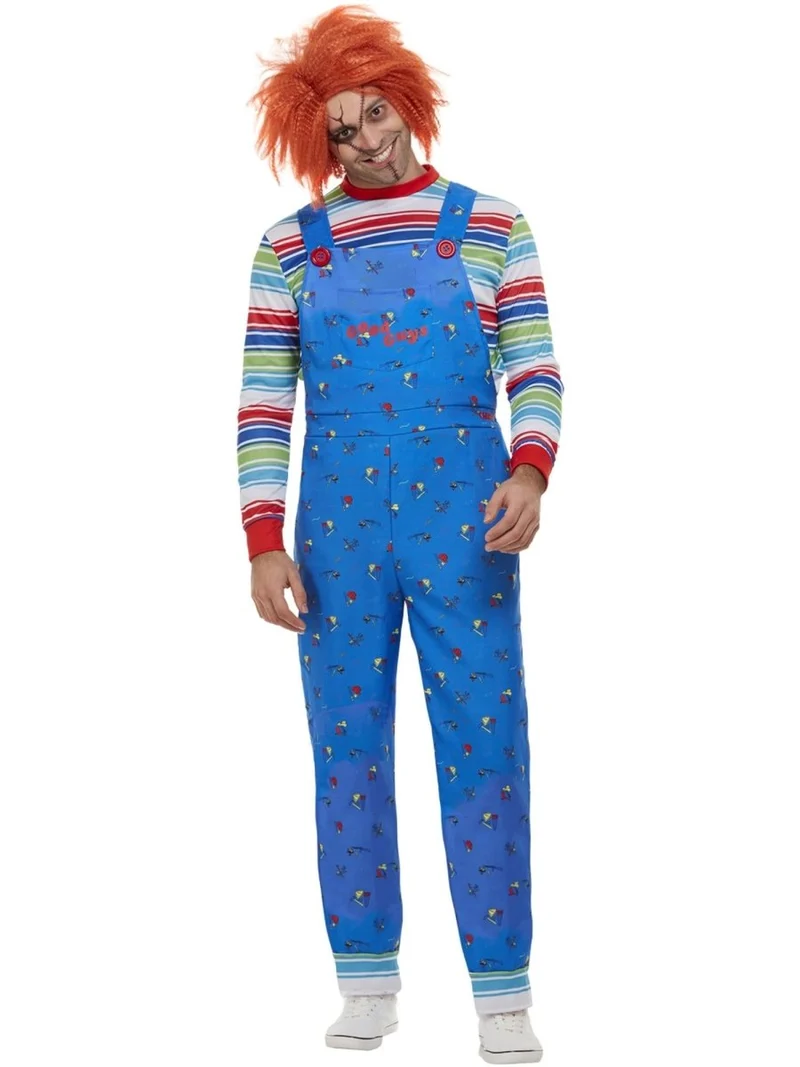 Chucky Kostüm, Blau Männer