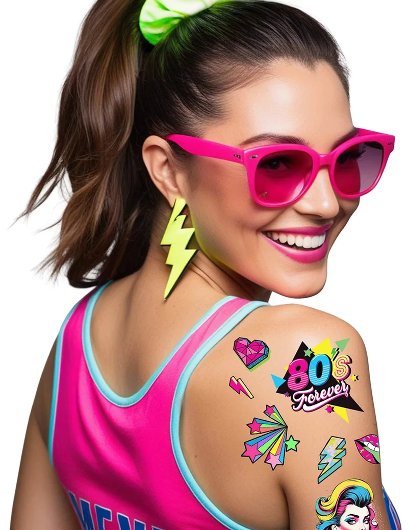 Bunte 80er Jahre Tattoos