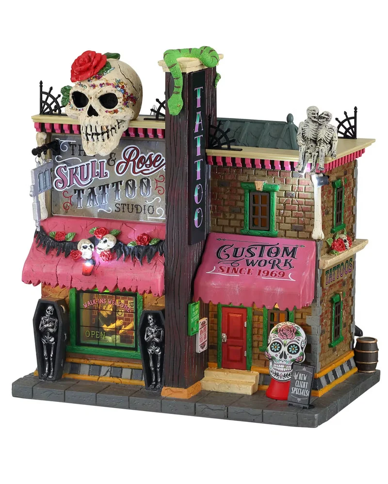 Lemax Spooky Town - Totenkopf & Rose Tattoo Studio