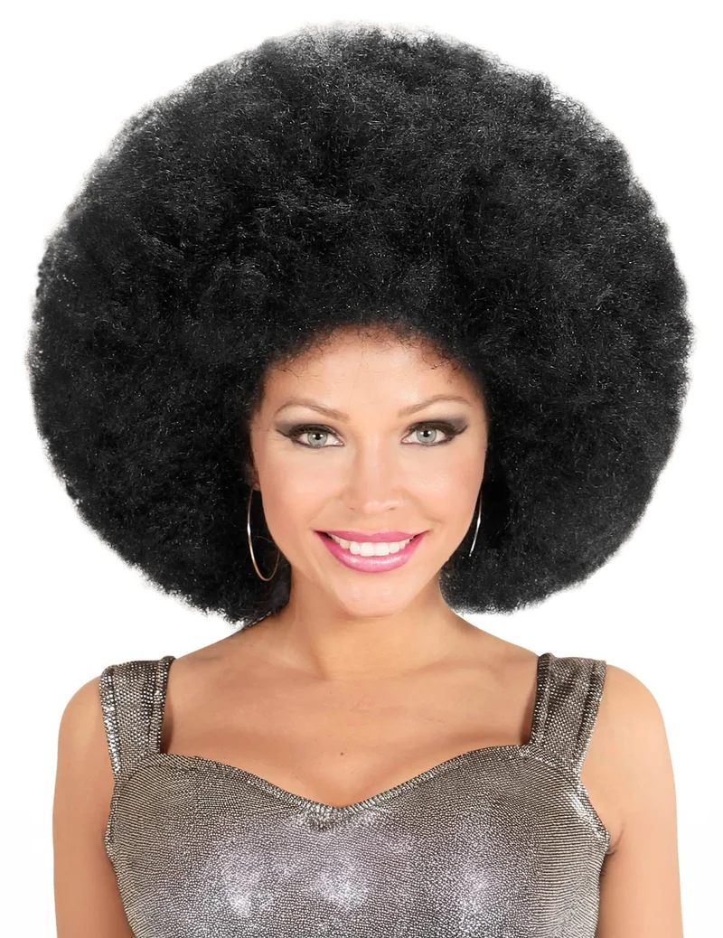 Extra-voluminöse Afro-Perücke schwarz für Erwachsene
