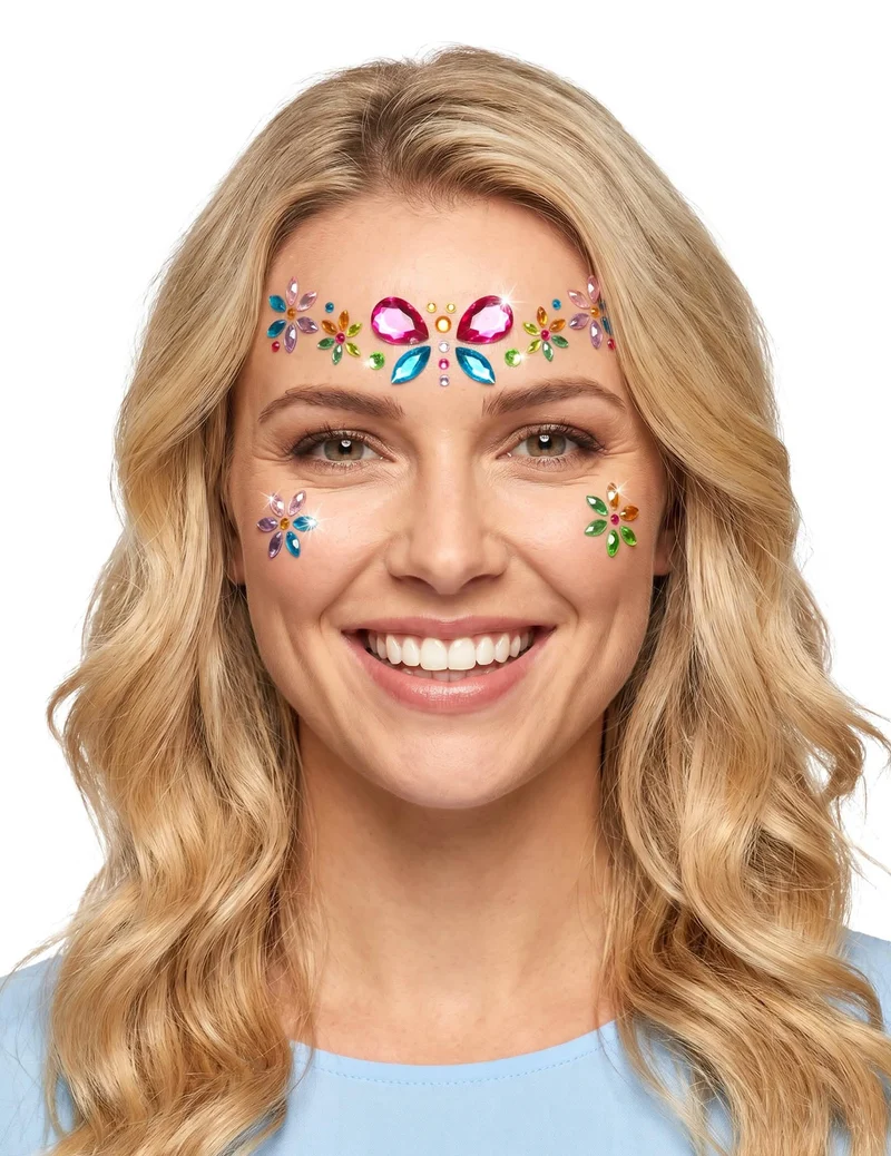 Selbstklebende Strasssteine Schmetterling und Blumen