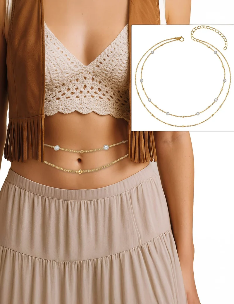 Taillenkette mit Steinen