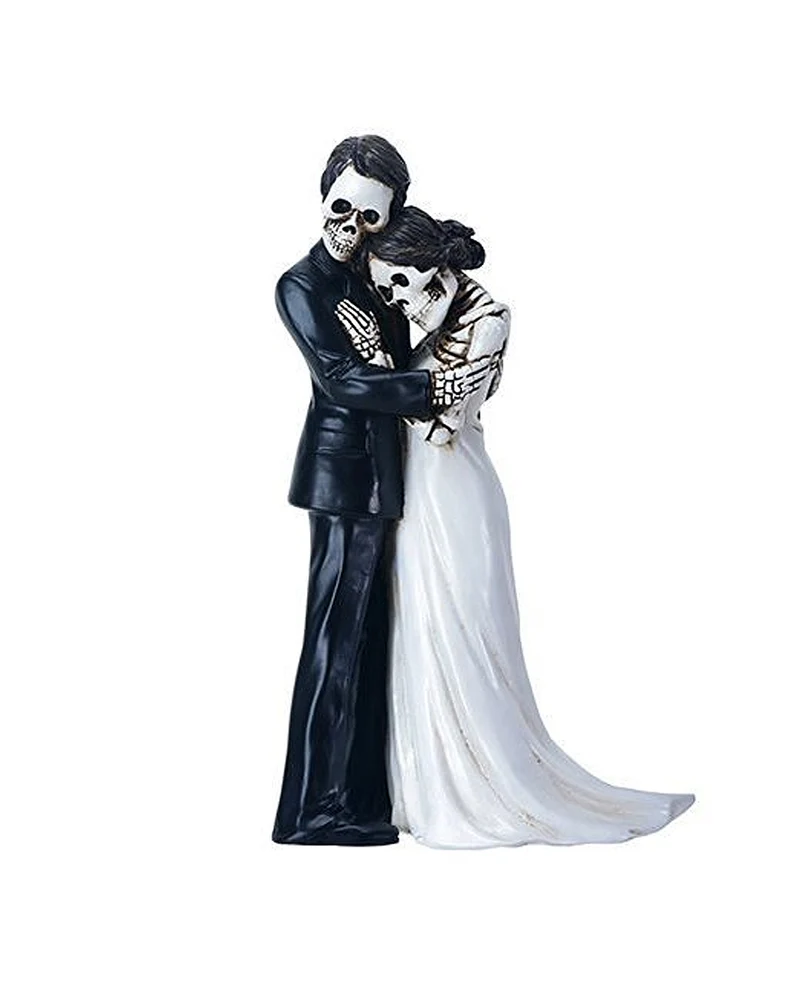 Knöchrige Umarmung - Skelett Hochzeitspaar 16cm