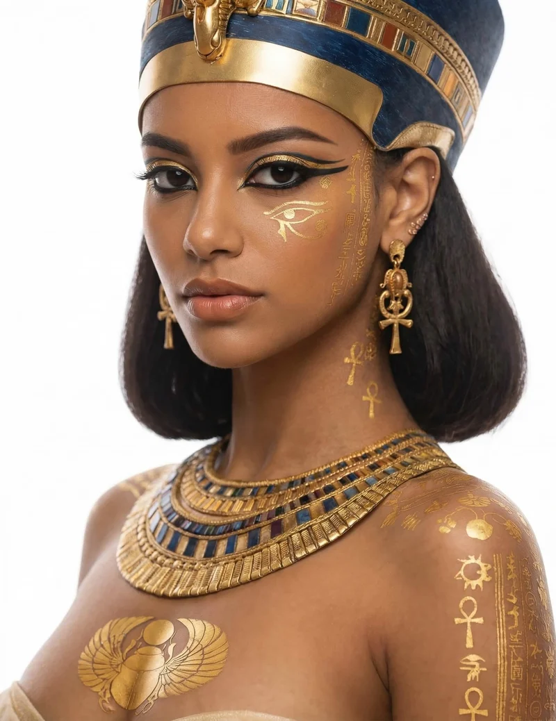Goldene ägyptische Tattoos für Erwachsene