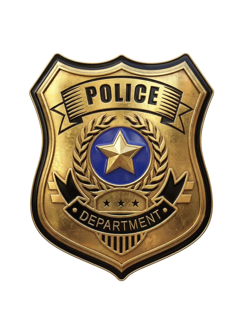 Goldene Polizeimarke