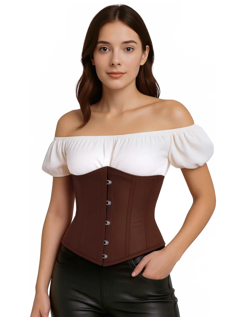 Kurzes braunes Korsett für Damen