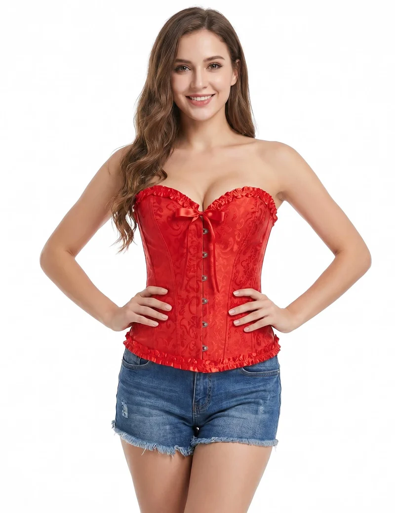 Rotes Spitzenkorsett für Damen