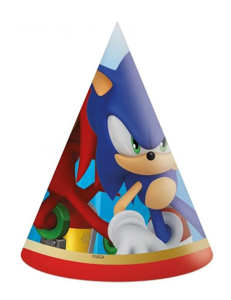 6 Sonic™ Partyhüte