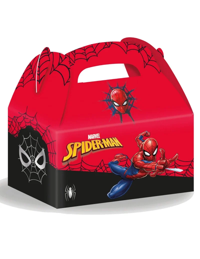 4 Spiderman™ Geschenkschachteln aus Pappe 15,5 x 16,5 cm