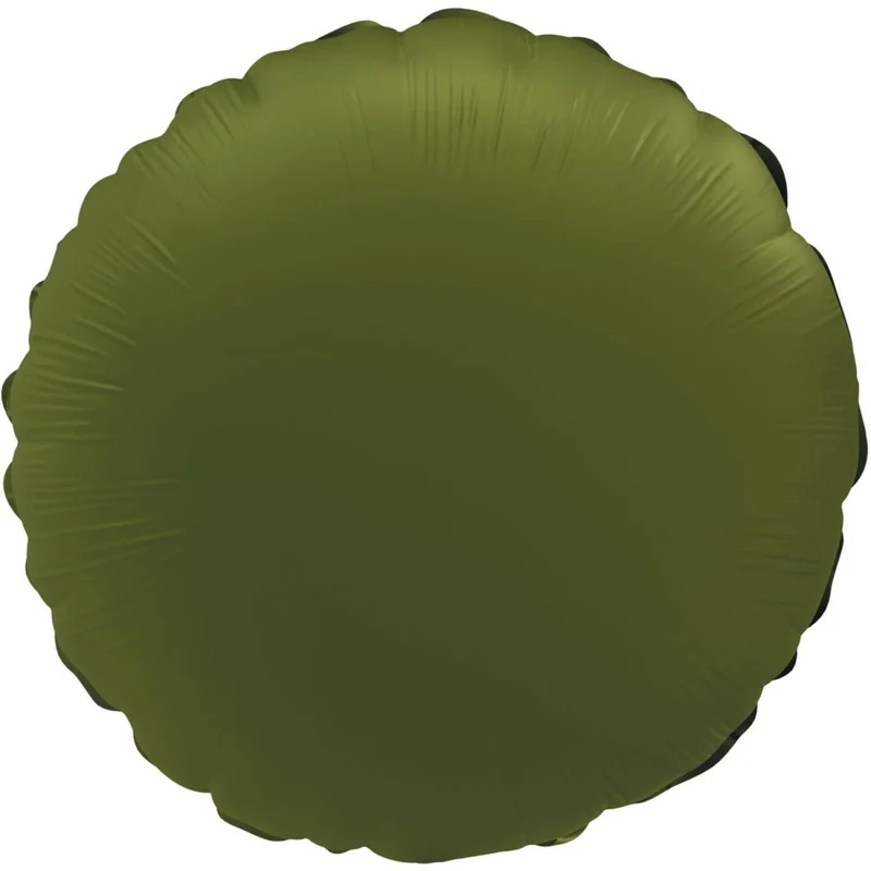 Grüner Heliumballon rund leer 45cm