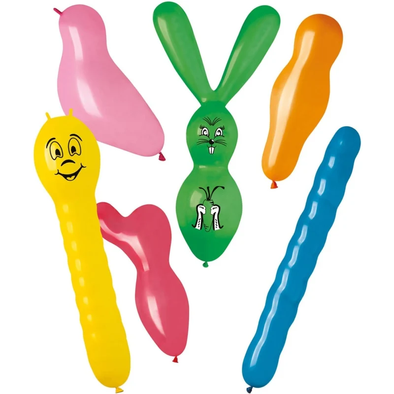 Bunte Luftballons Tiere 6 Stk