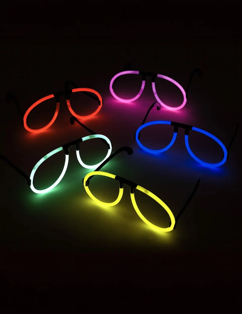 Leuchtende Neon-Brille