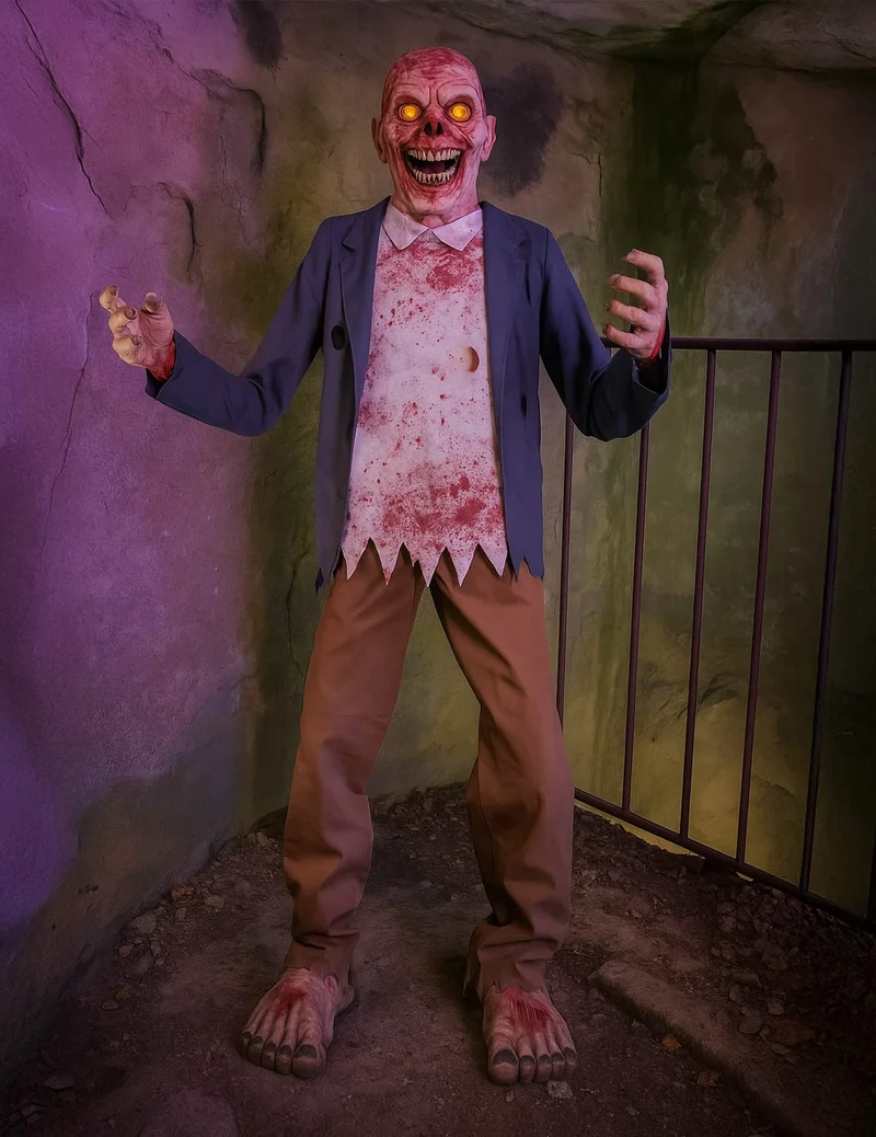 Animierte Dekoration Furchterregender Zombie 215 cm