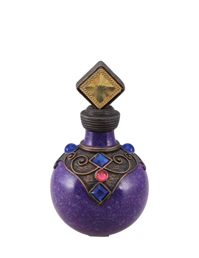 Lila Zaubertrankflasche aus Harz, 16,5 cm
