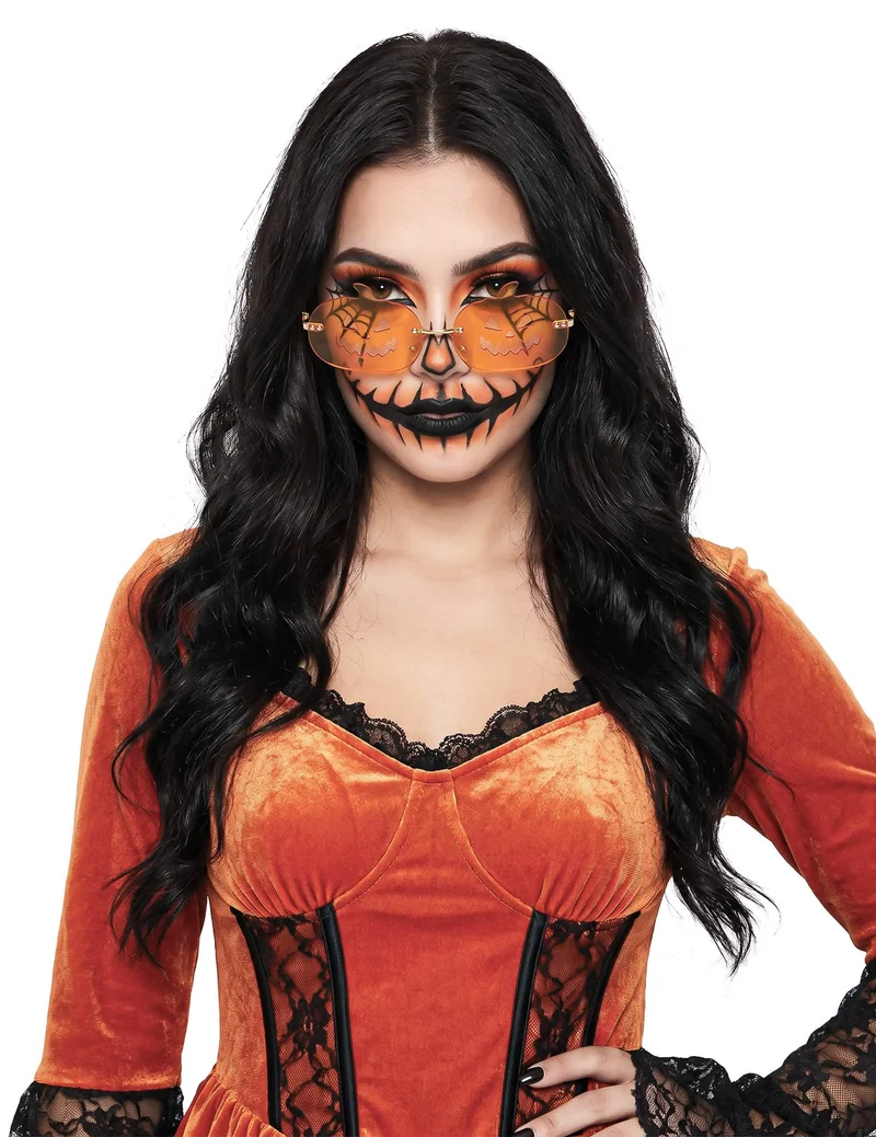 Orange Kürbisbrille für Erwachsene
