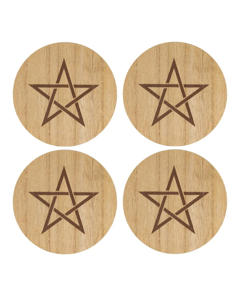 Untersetzer mit Pentagramm 4 St.