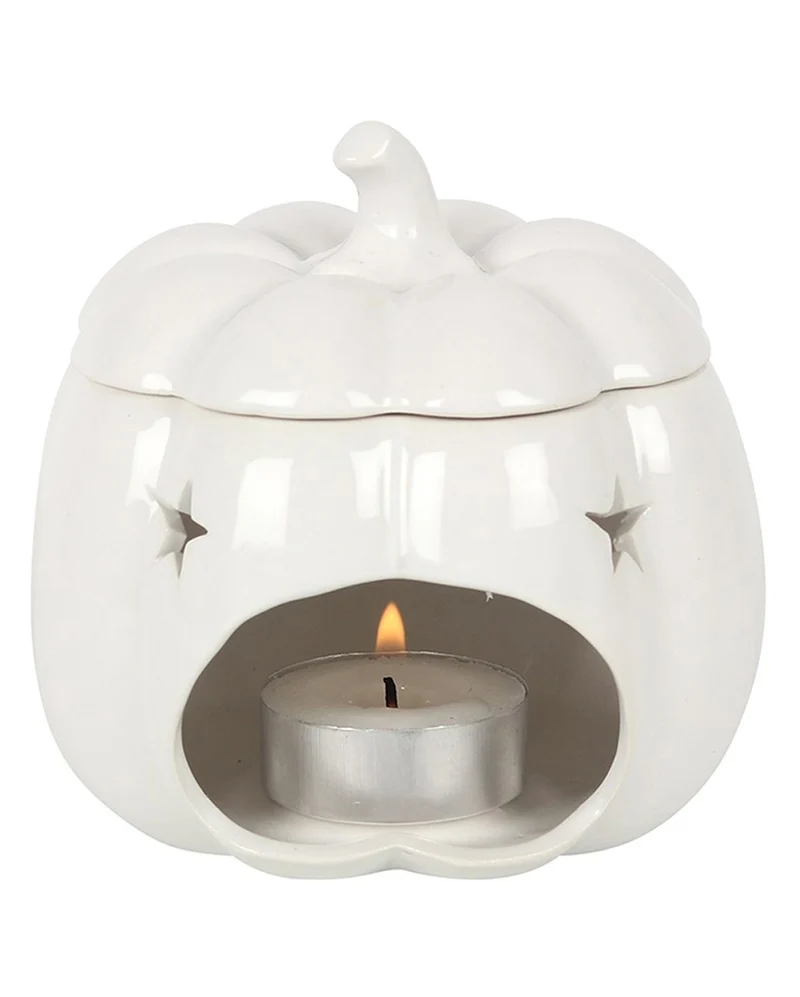 Weiße Jack-O-Lantern Kürbis Duftlampe