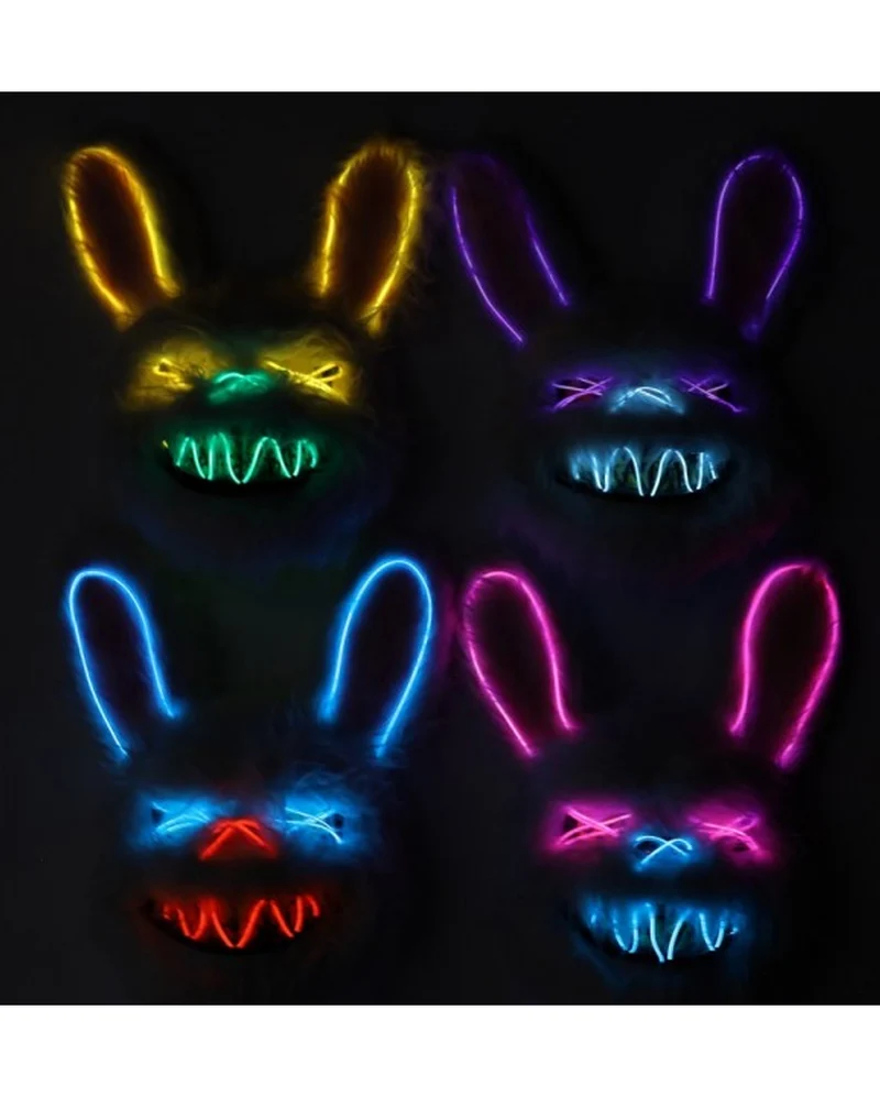 Beleuchtete Hasen LED Maske