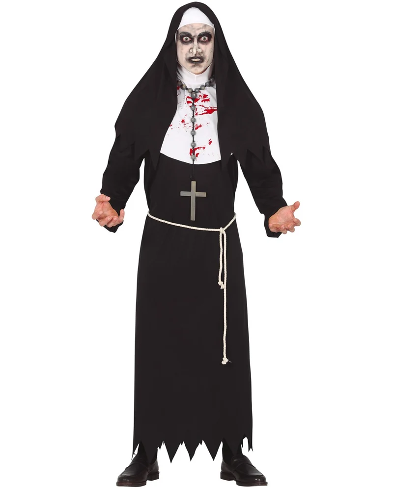 Blutige Zombie Nonne Herren Kostüm