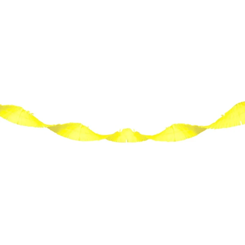 Neongelbe Krepppapier-Girlande - 18 Meter