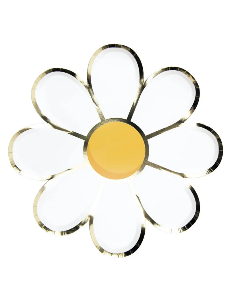 8 Margeriten-Pappteller 23 cm