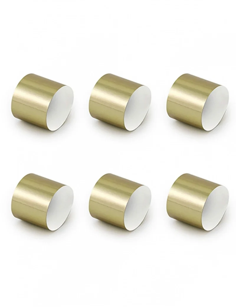10 doppelseitige metallic-goldene Serviettenringe aus Papier 2,5 cm für Hochzeiten