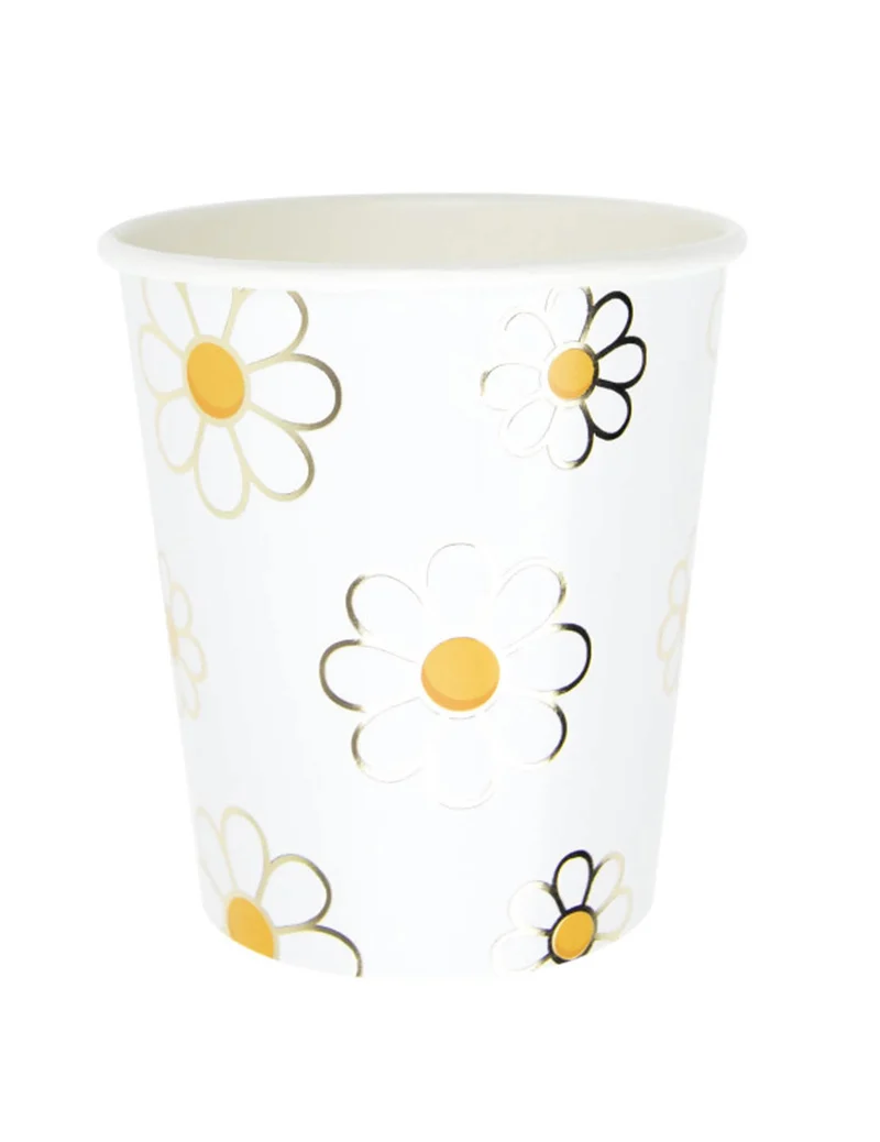 8 Pappbecher Margerite 200 ml