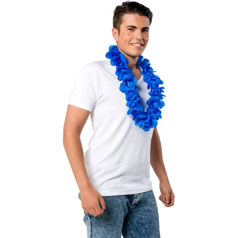 Hawaii Kranz neonblau 9,5cm