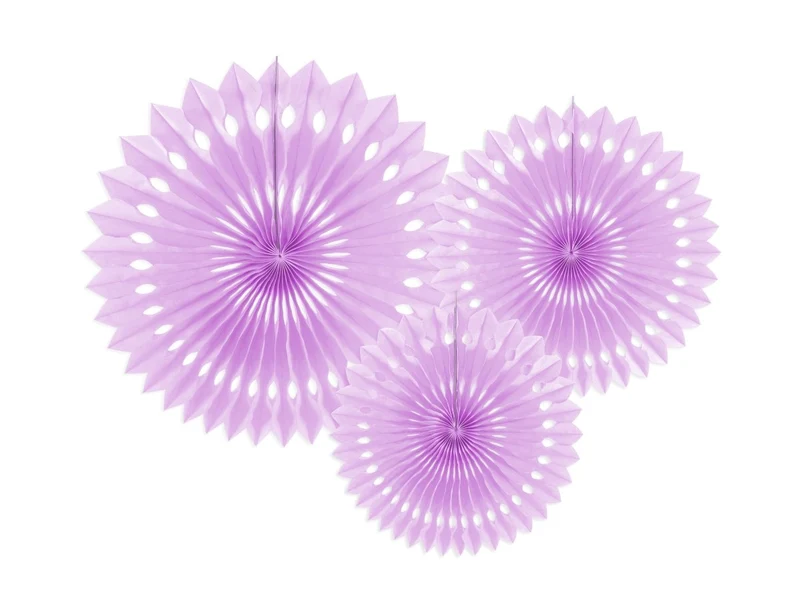 Lavendel Papierfächer 20cm 3Stück