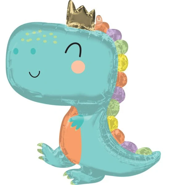 Dinosaurier Heliumballon Türkis Leer 78cm
