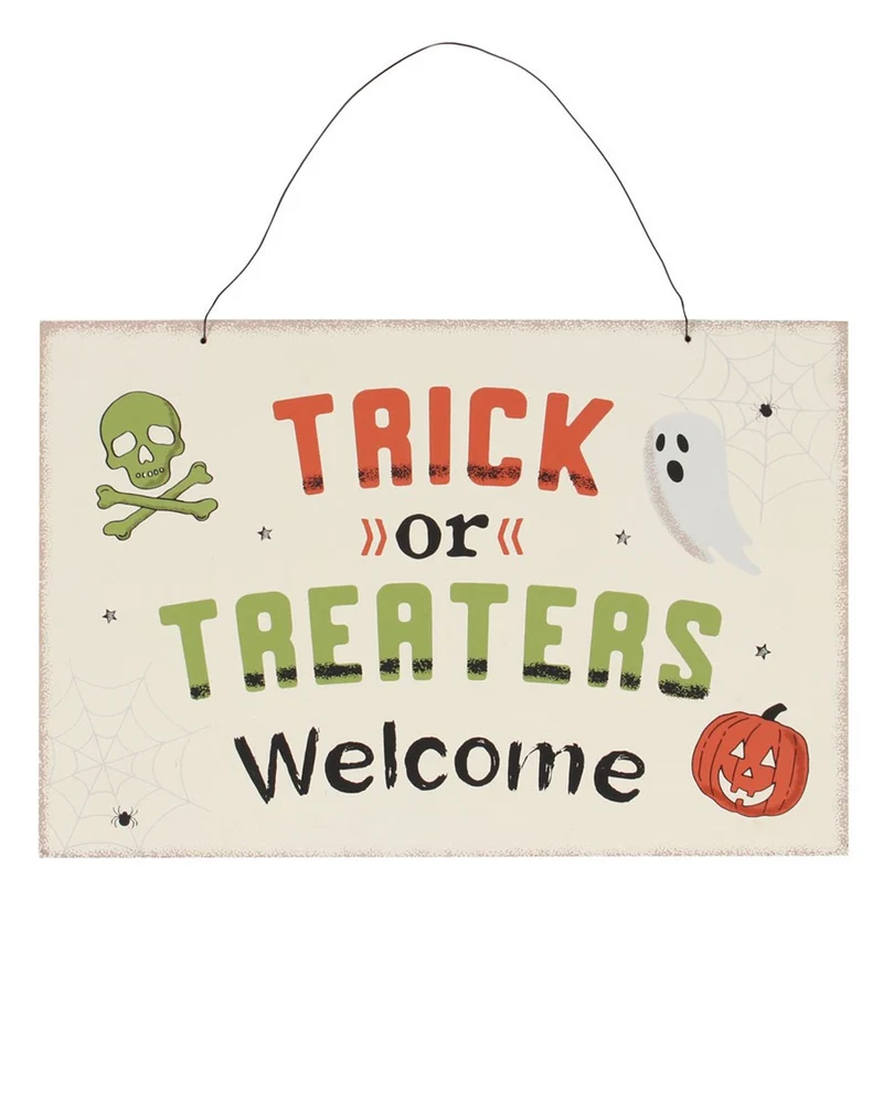 Trick or Treaters Willkommen Schild 20x30cm