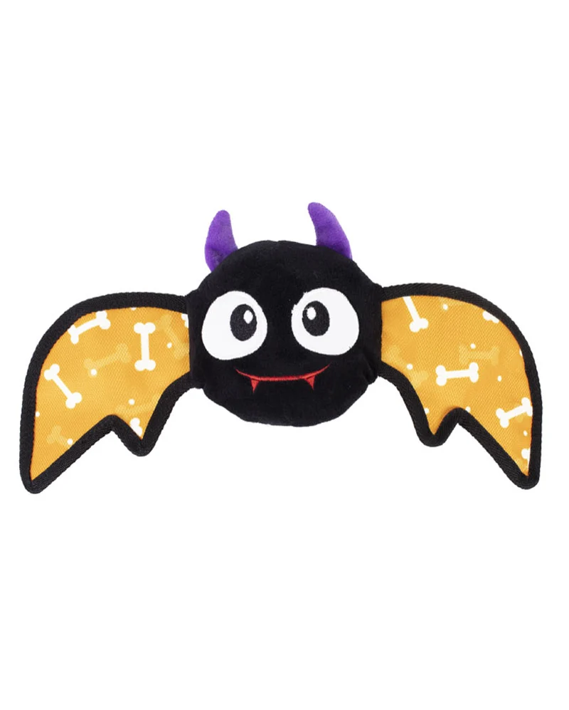 Schwarze Fledermaus mit Knickflügeln Hundespielzeug