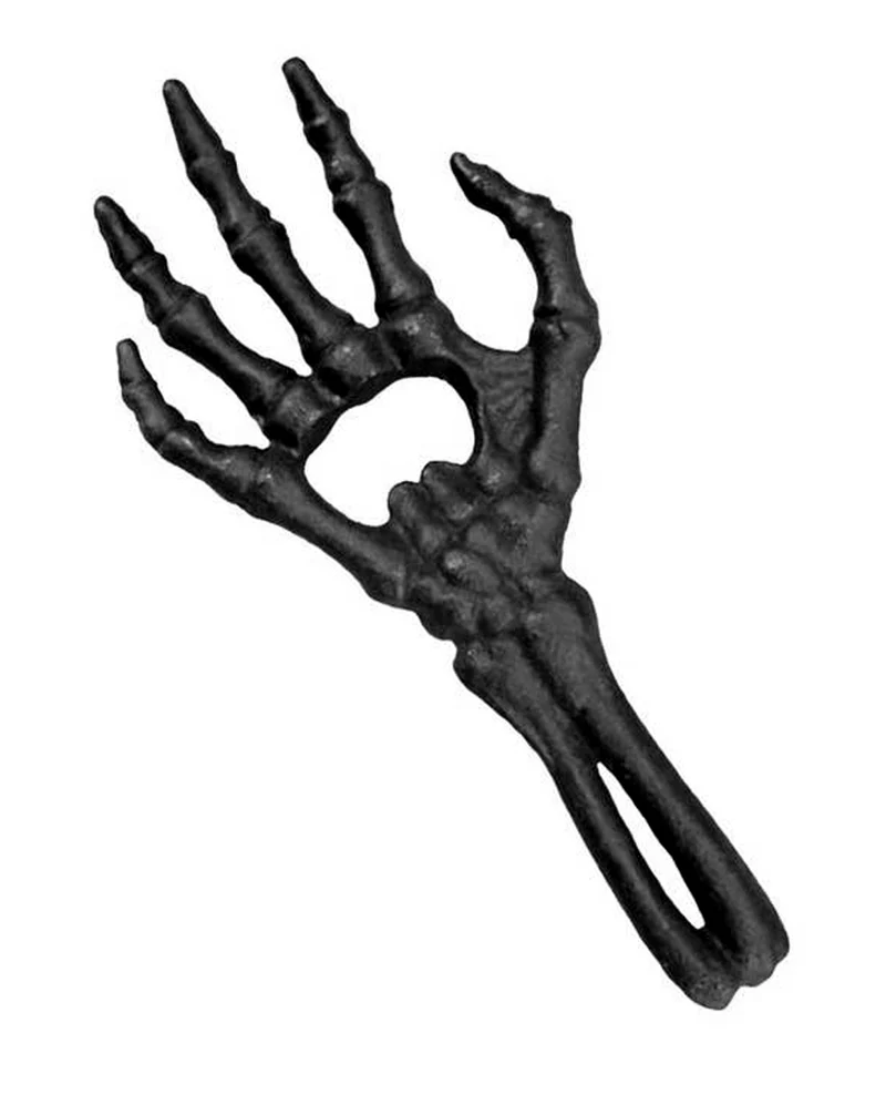 Schwarzer Skeletthand Flaschenöffner