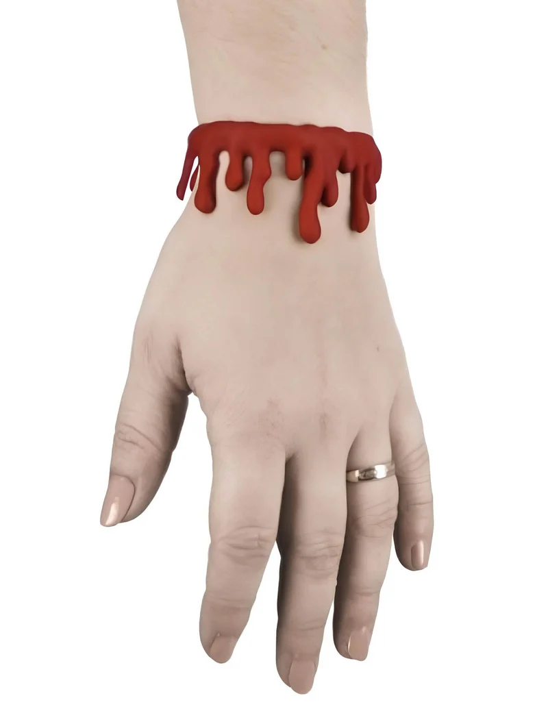 Armbänder aus Kunstblut