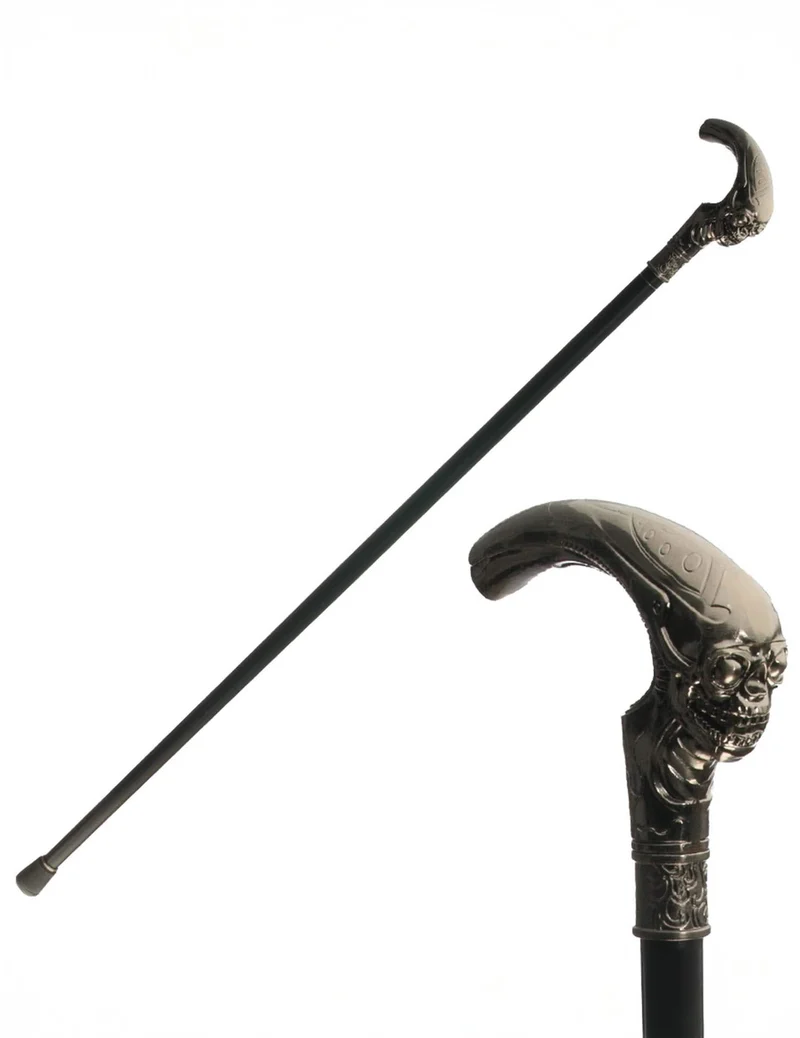 Alien-Totenkopf-Onyx-Stock, 93 cm