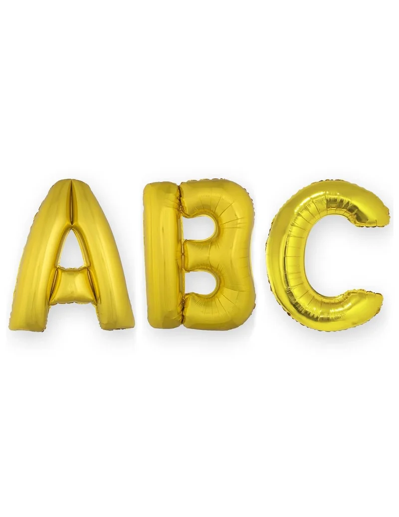 Aluminium-Ballon mit Zahlen Raumdekoration gold 1m