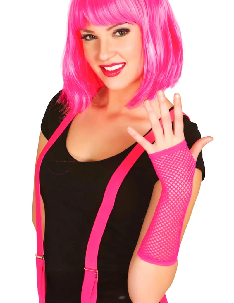 Netzstulpen Damen rosa