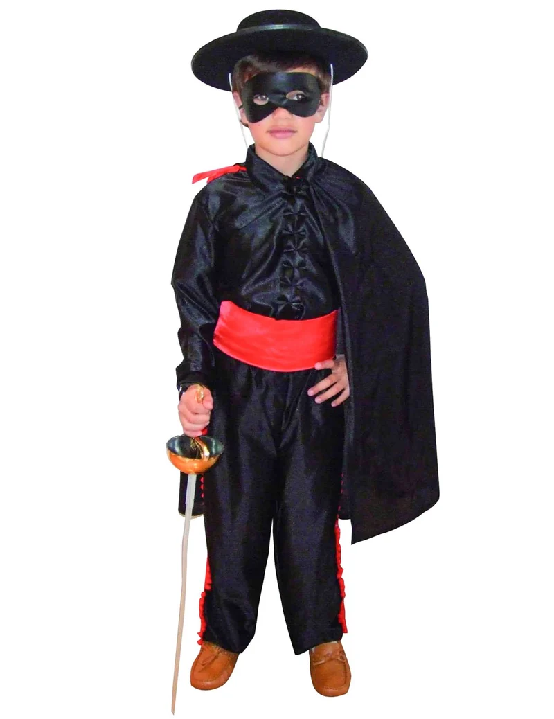 Jungenkostüm Schwarzer Rächer