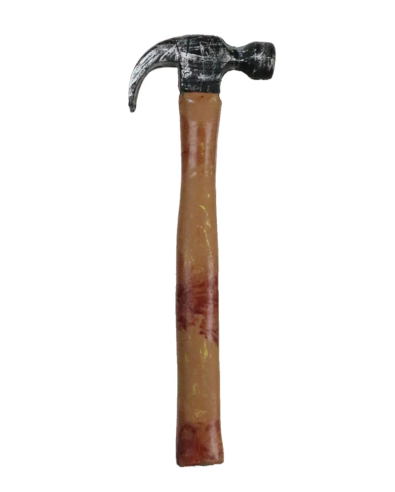 Blutiger Zimmermannshammer Polsterwaffe