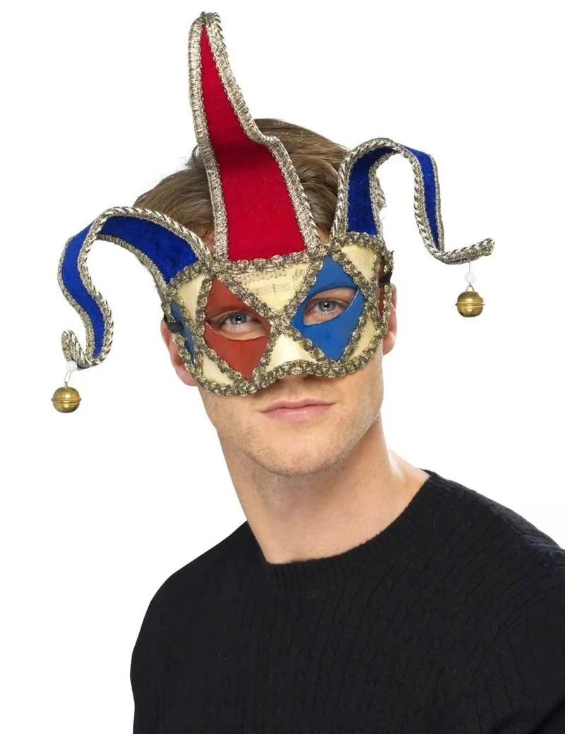 Venezianische Harlekin-Halbmaske