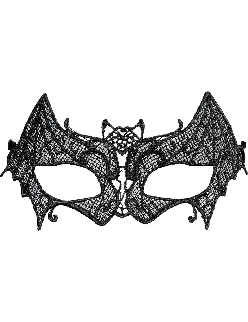 Fledermaus Augenmaske Netz-Optik schwarz