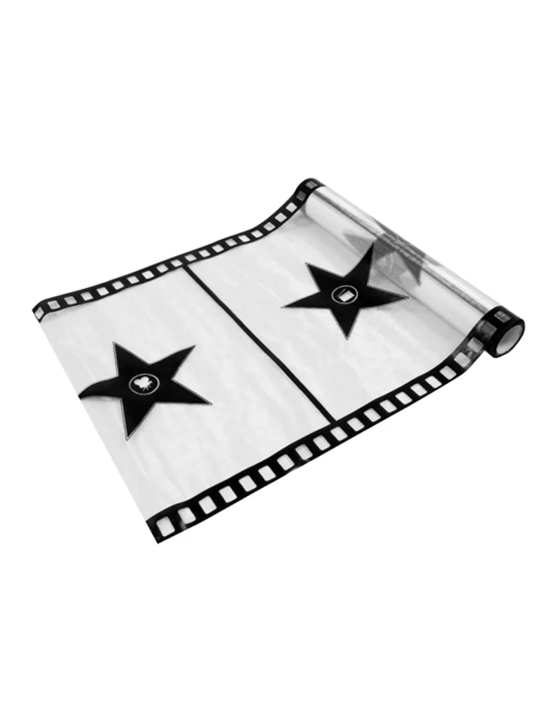 Weißer Organza Tischläufer Filmrolle Kino 28 cm x 5 m