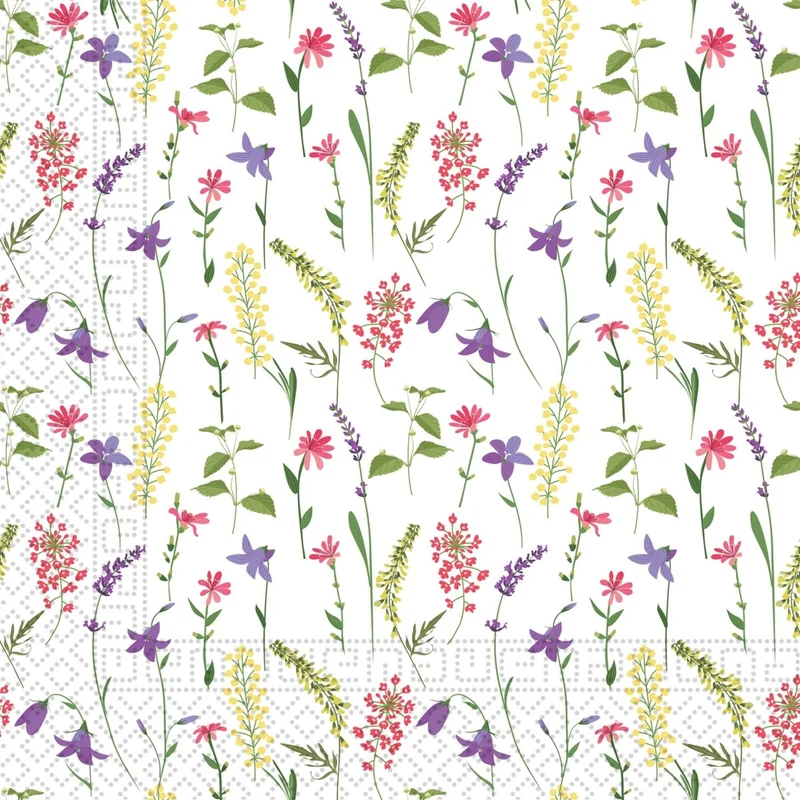 Blumenservietten Bunt 33cm 20Stk