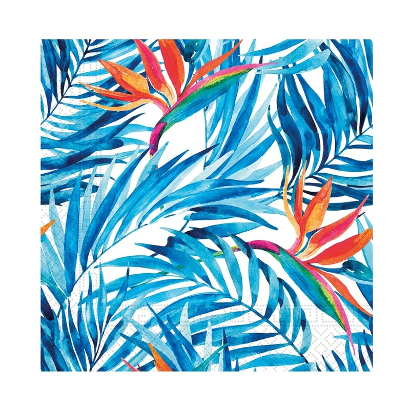 Hawaii Servietten Blau 25cm 20Stk
