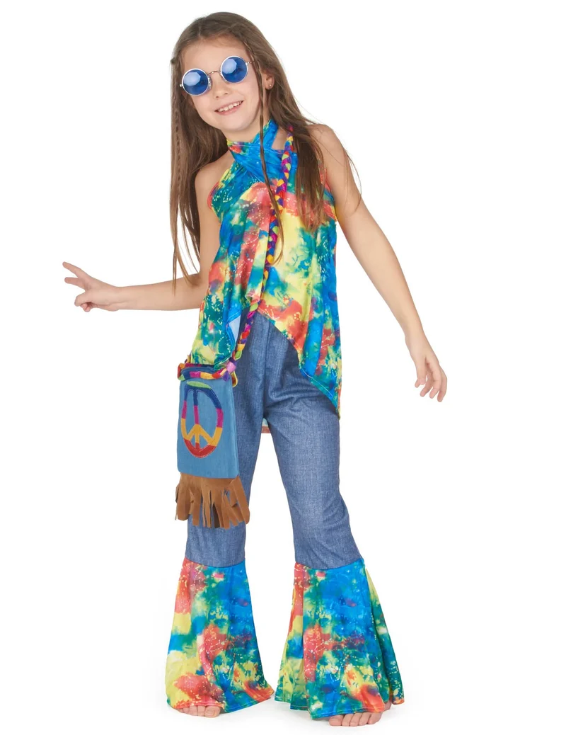 Retro Hippie Kostüm für Mädchen