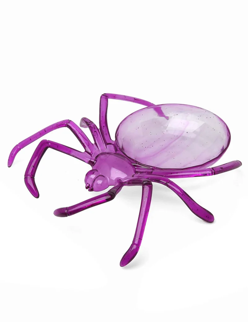 Lila Spinnen-Tablett 24 x 23 cm Deko